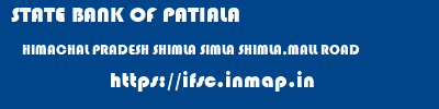 STATE BANK OF PATIALA  HIMACHAL PRADESH SHIMLA SIMLA SHIMLA,MALL ROAD  ifsc code